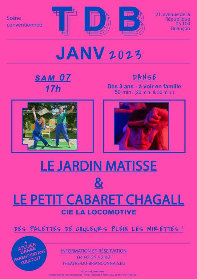 Le petit Cabaret | Chagall et Le Jardin | Matisse - Compagnie La Locomotive - Théâtre du Briançonnais - Du 6  au 10-01-2023